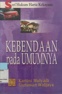 Kebendaan Pada Umumnya