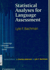 Statistical Analyseses for Language Assessment