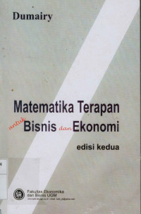 Matematika Terapan untuk bisnis dan Ekonomi Edisi Kedua