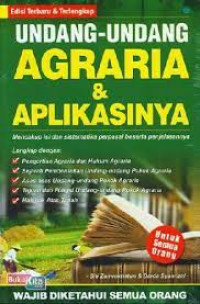 Undang-Undang agraria & aplikasinya